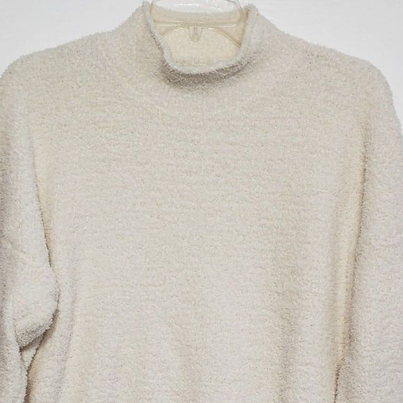 Natural Collections Mock Neck White Sweater, Size Large - Picture 9 of 10